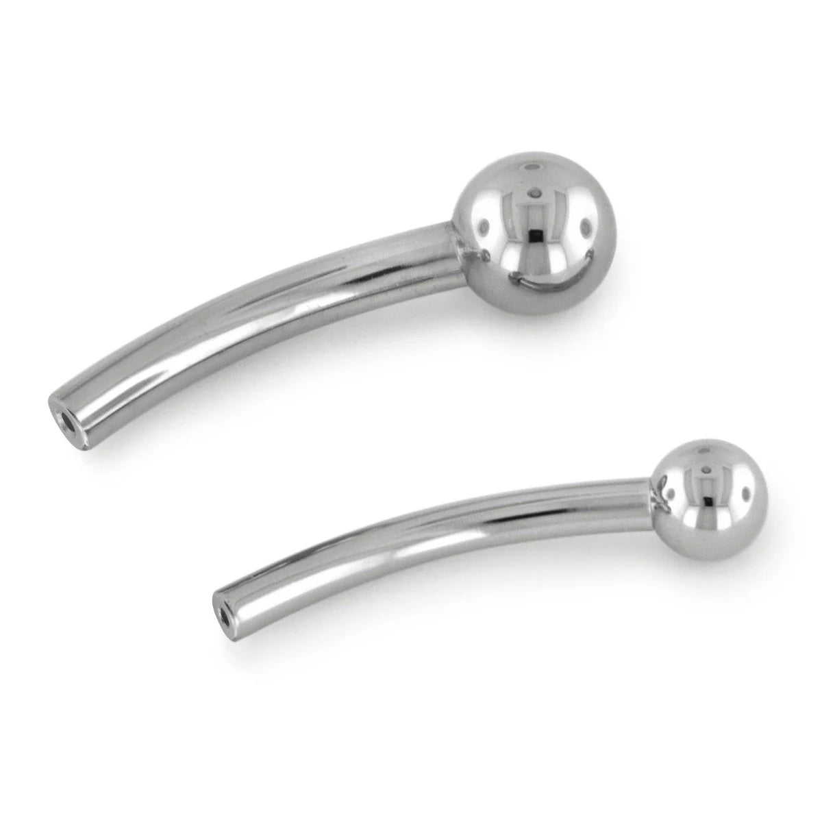 Titanium Threadless Curved Barbell (only one fixed bead)
