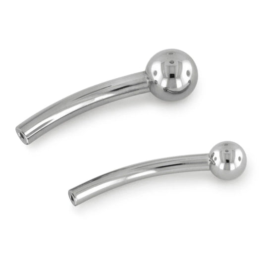 Titanium Threadless Curved Barbell (only one fixed bead)